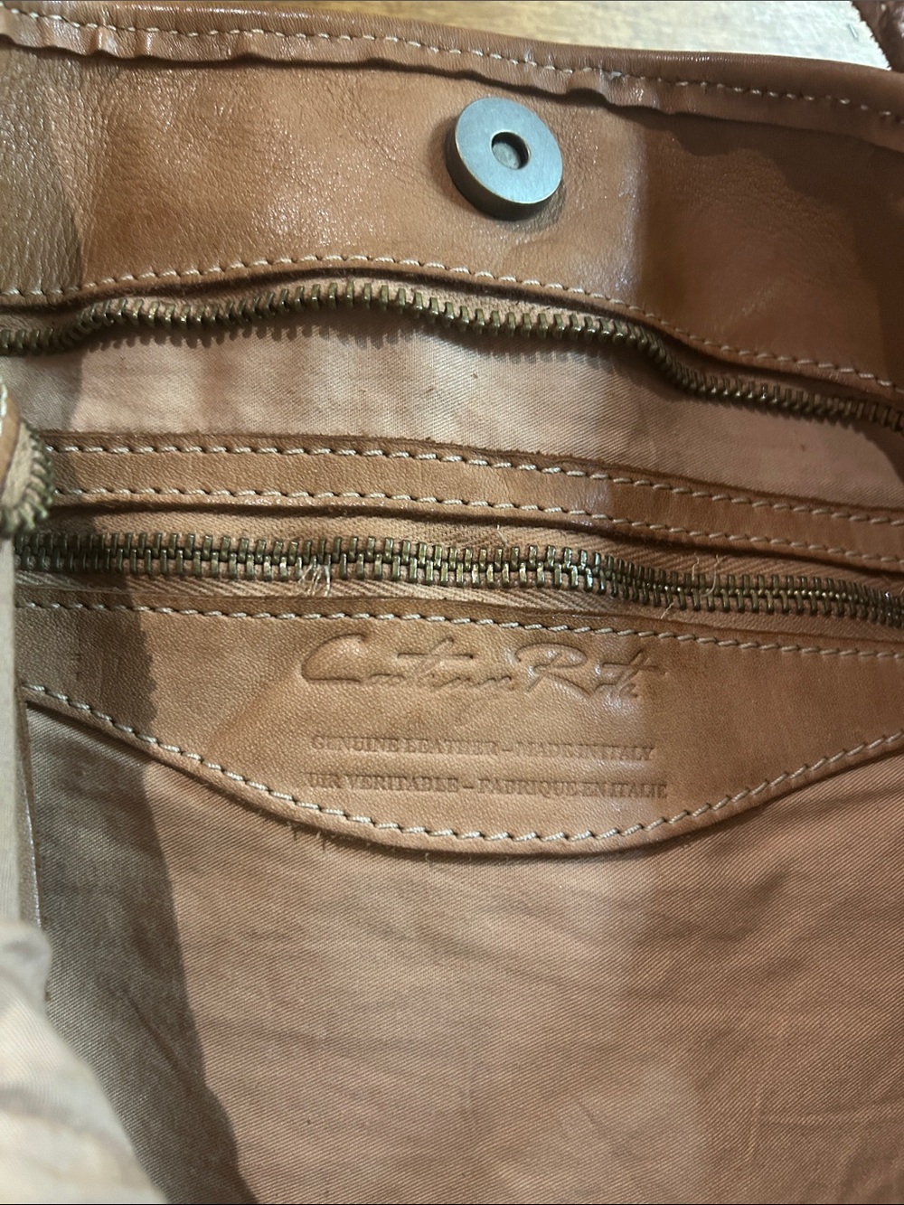 Vintage Costanza Rota Woven Leather Tote Bag in Brown - Picture 9 of 16